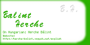 balint herche business card